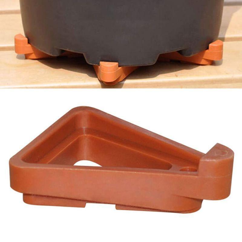 12pcs Garden Plant Flower Pot Feet Stand Invisible Risers Toes Lifters Triangle