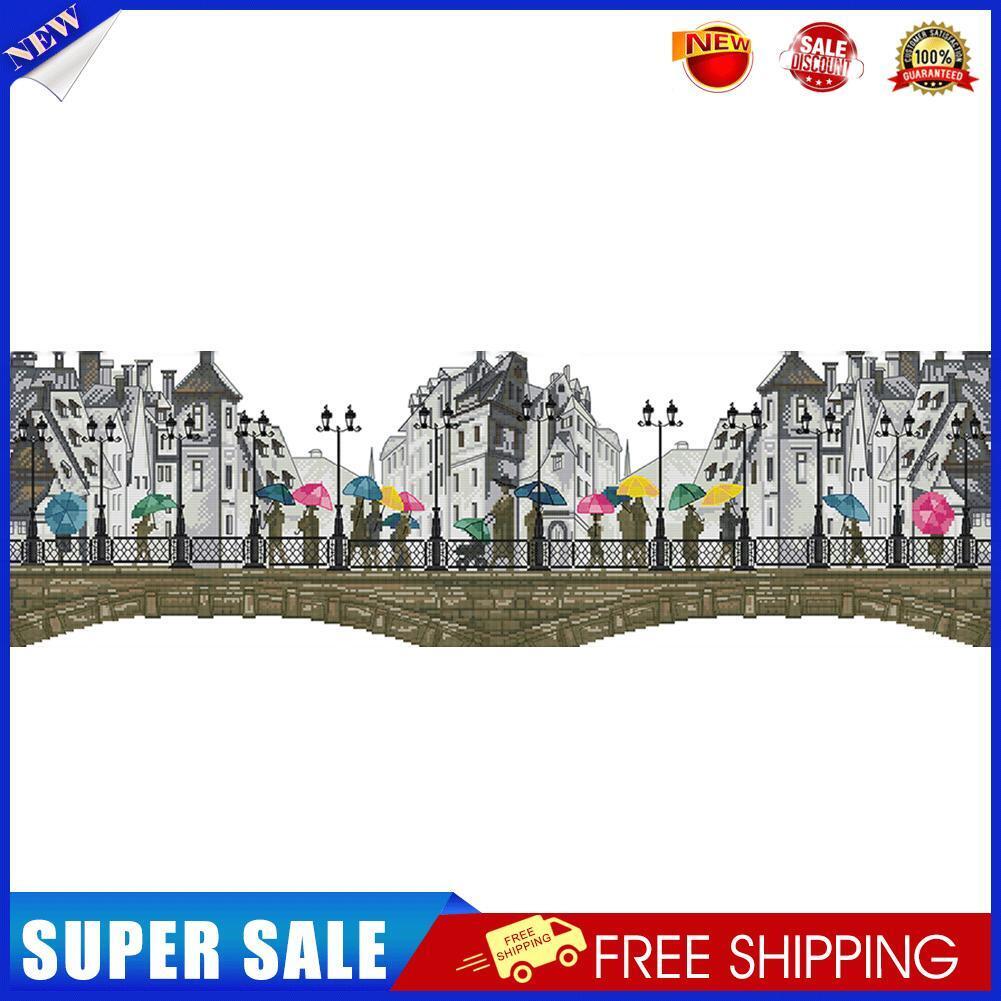 Landscape Cross Stitch 11CT Stamped DIY Embroidery Kits Home Decor (F968)