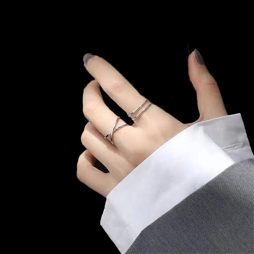 Gift Minimalist Jewelry Aesthetic Women Ring Set Trendy Geometric Punk Ring