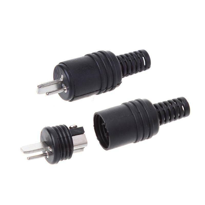10 Pcs 2 Pin DIN Speaker Plug 2-Pin Plug Hifi Loudspeaker Cable Solder Connector