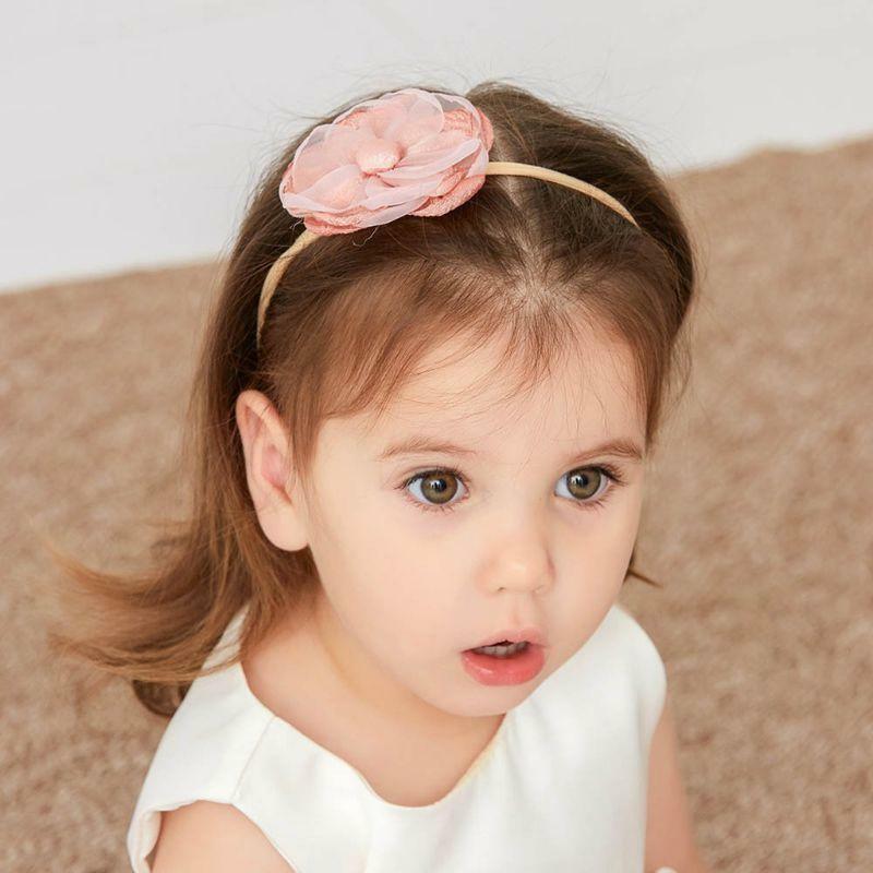 10pcs/lot Fashion Flower Baby Headband Super Soft Nylon Infant Baby Hair Band