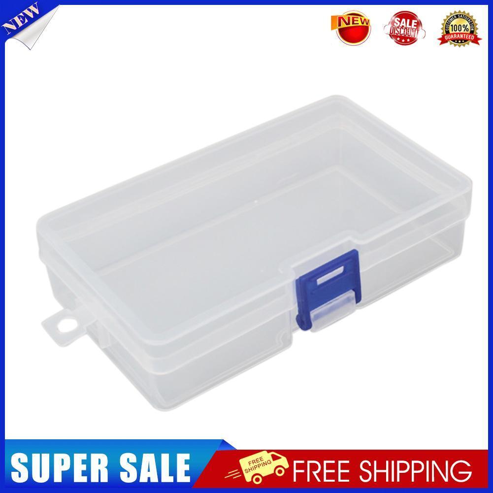 Small Transparent Plastic Storage Box Jewelry Parts Functional Boxes (Blue