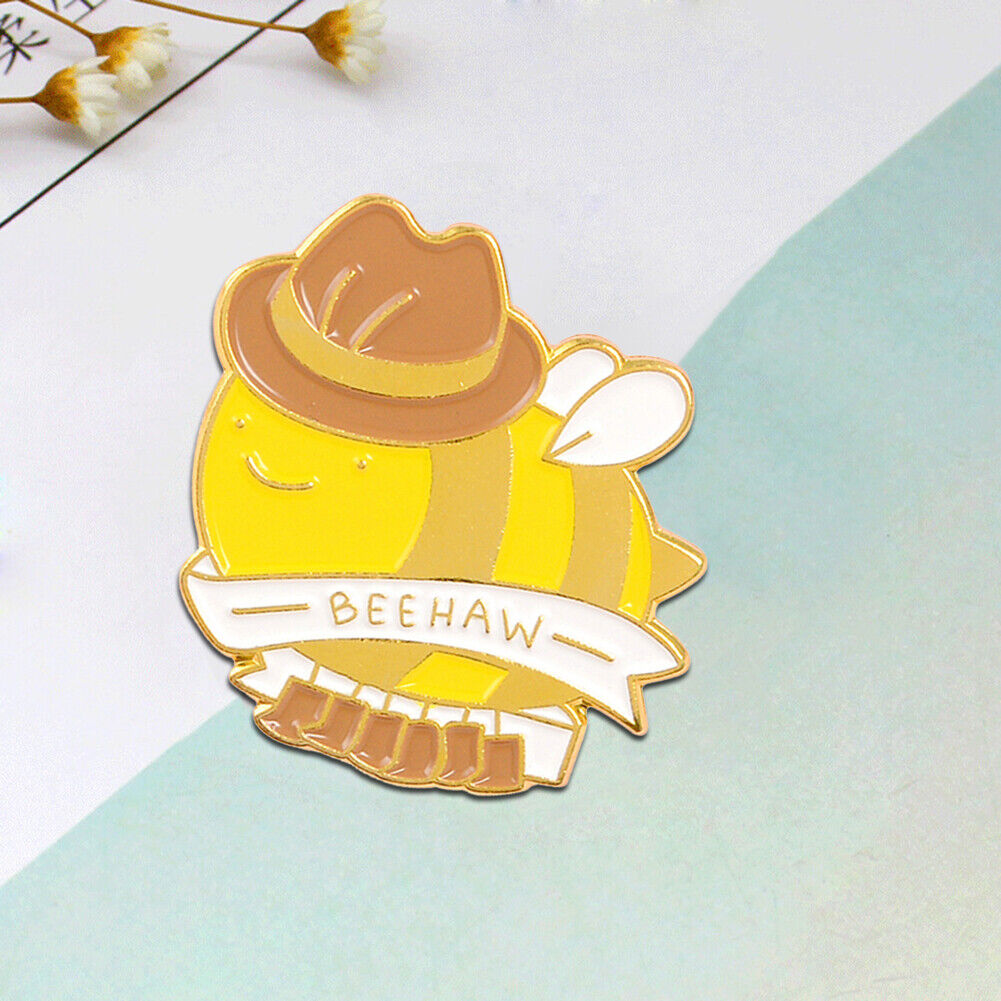 Cartoon Honeybee Brooch Dripping Oil Enamel Shirt Lapel Pin Jewelry Gifts