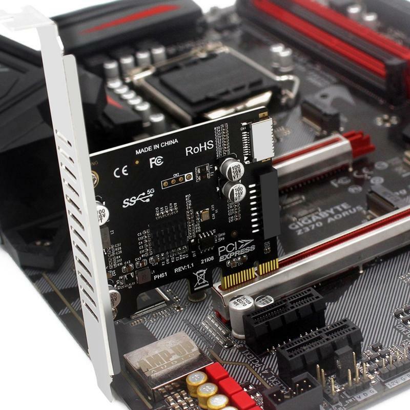PCI Express Card PCI-E to USB3 Type-E Front Panel Type-C 19P 20P Expansion Card