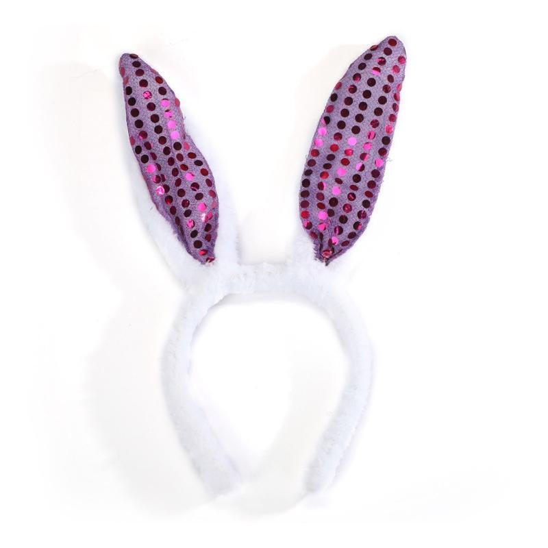 Children Bunny Ear Hair Band Flannel Glitter Slice Hairband Girl Rabbit Ornament