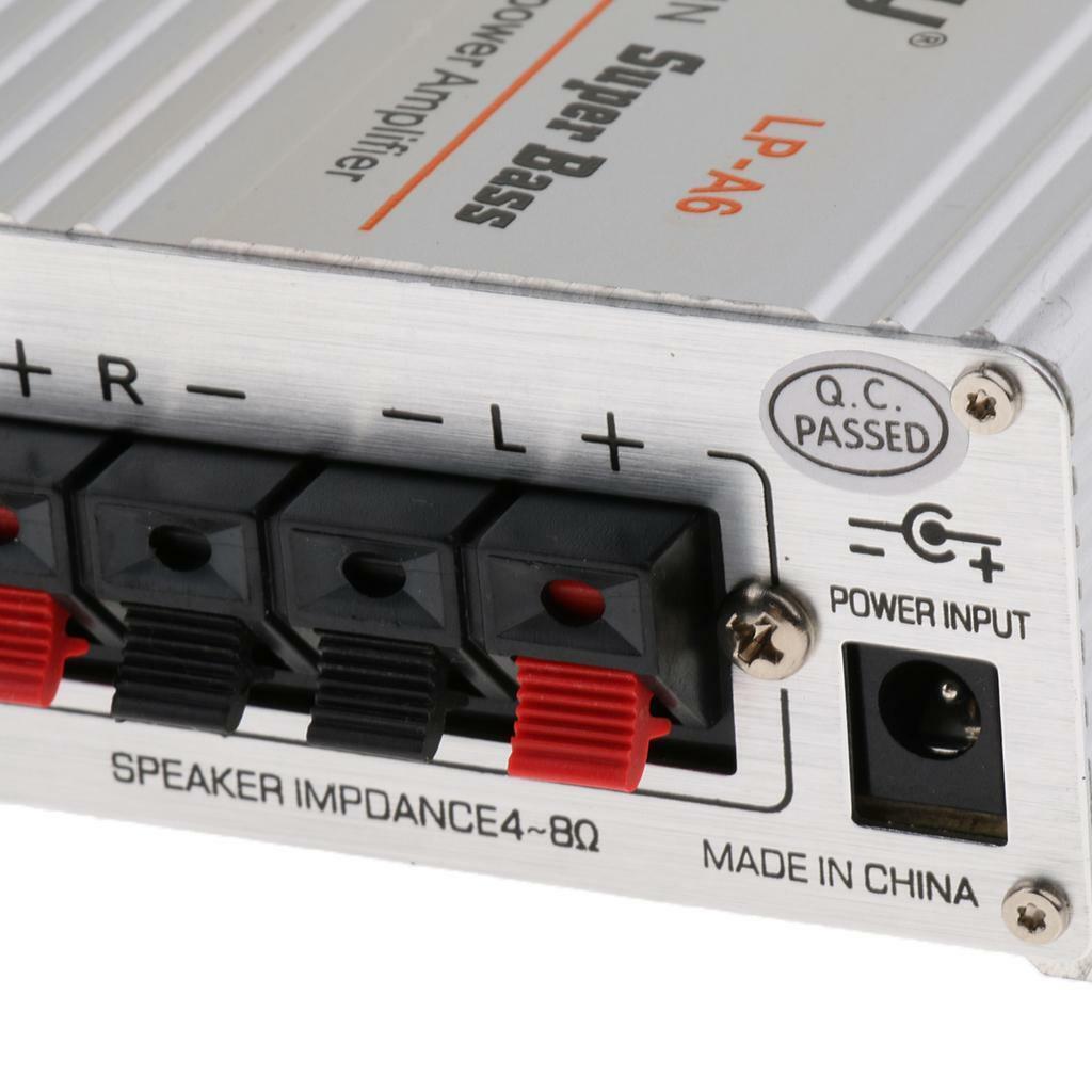 2 Channel Stereo  Speaker Amplifier DC 12V -Fi  Stereo