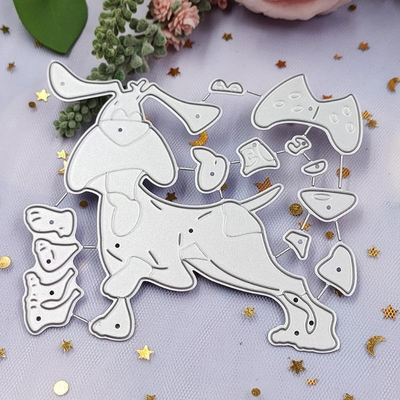 Dog Scrapbooking Clear Stamps Embossing Carbon Steel Printing Cutting Die Mold