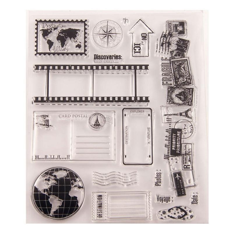 Clear Scrapbooking Stamp Silicone Stamp Stencil for Student Kid DIY Embossing