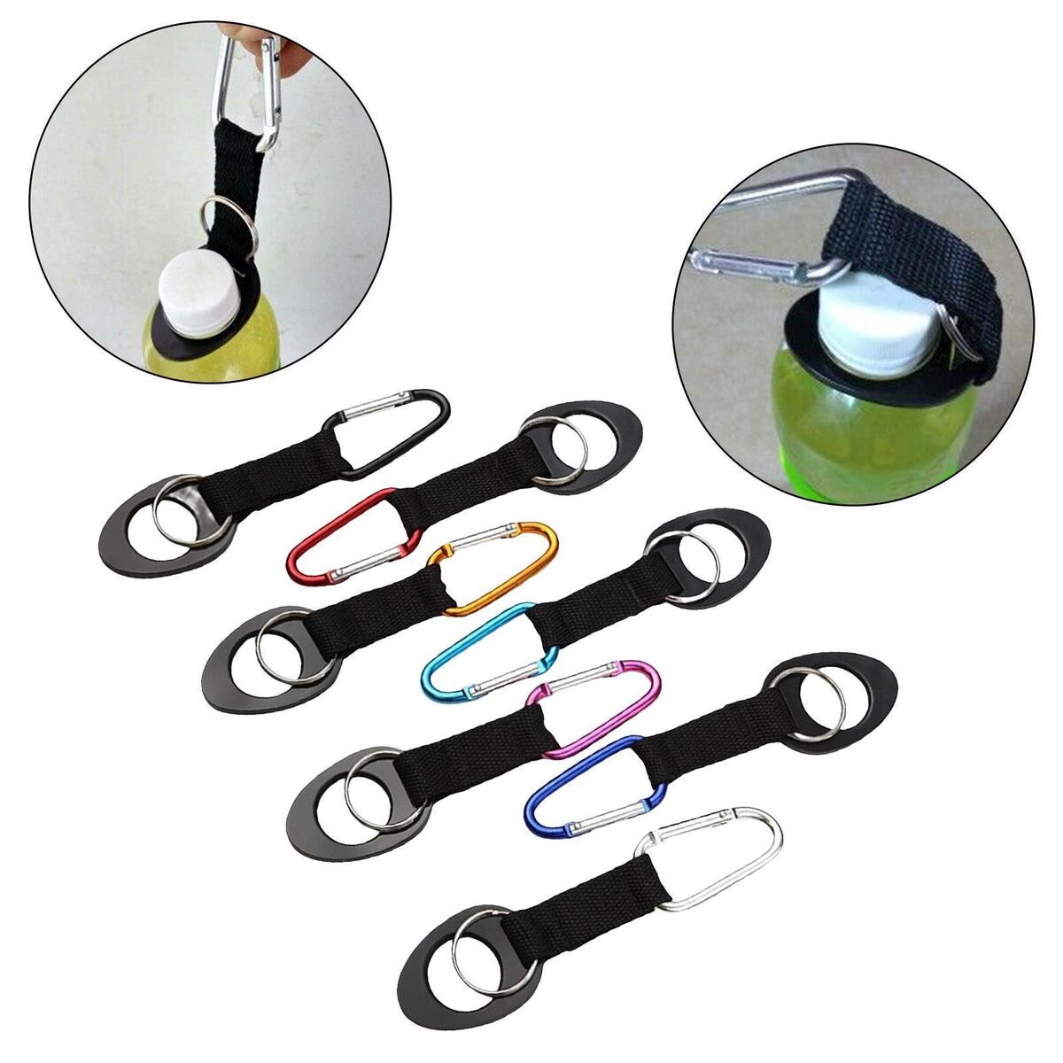 7 Pieces Water Bottle Buckle Clip Carabiner Hooks for Outdoor Camping Hiking