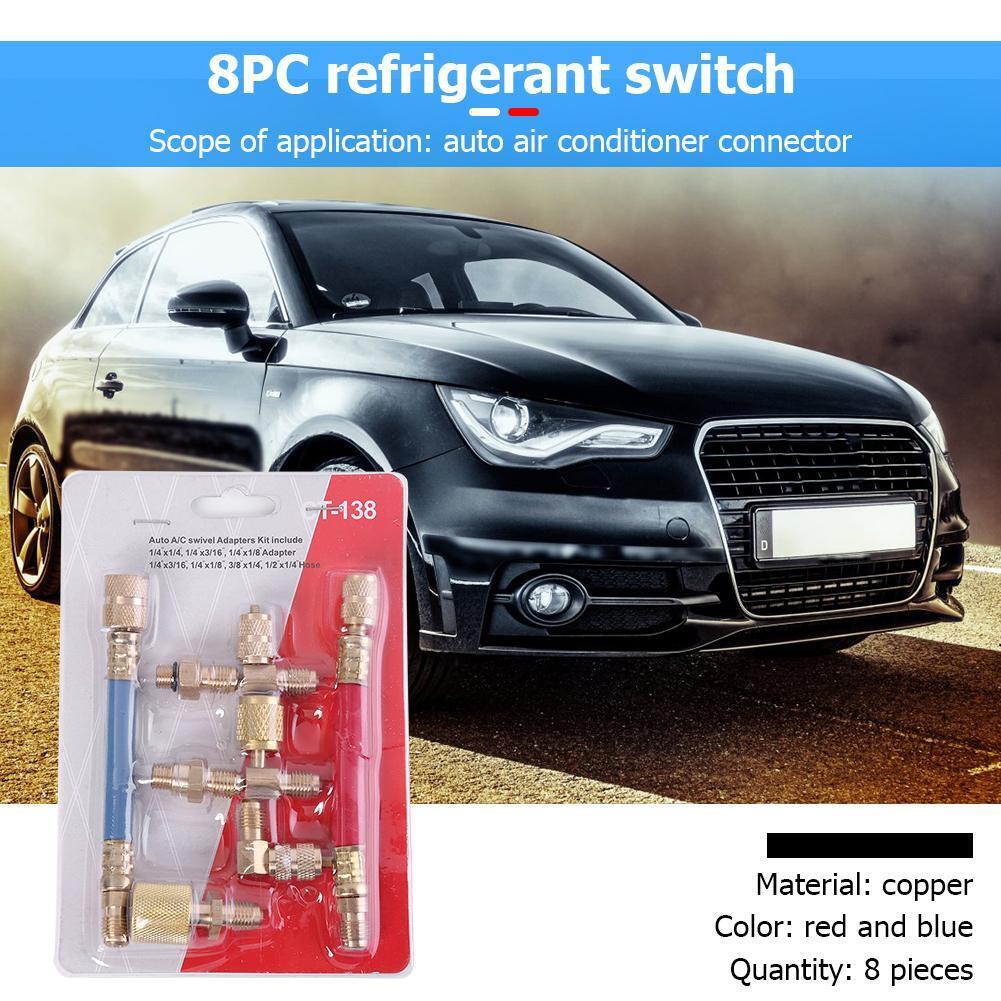 Car A/C Air Conditioning Refrigeration Connector Adapter Hoses R134A R12