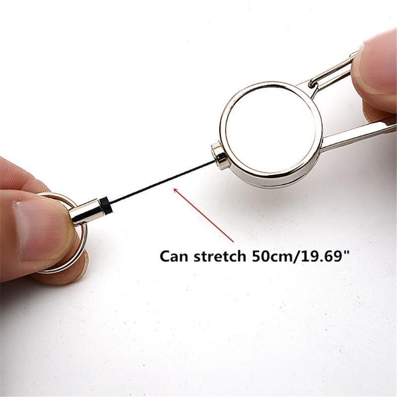 Retractable Badge Holder Heavy Duty Badge Reel Holder with Keychain Ring Clip