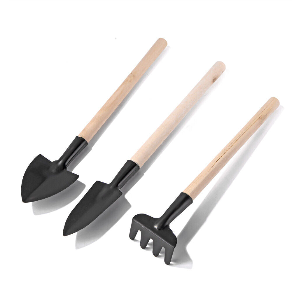 3pcs Gardening Tools Set Mini Transplant Plant Flower Shovel Rake Hand Tool