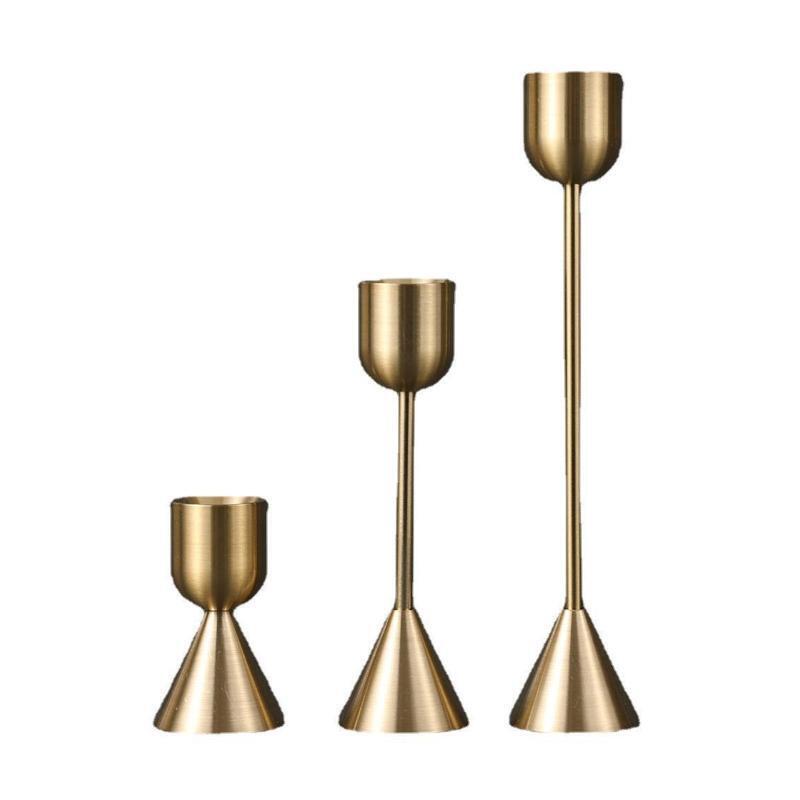 Metal Candle Holders 3pcs/set Wrought Iron Candlestick Cup Stand Holder