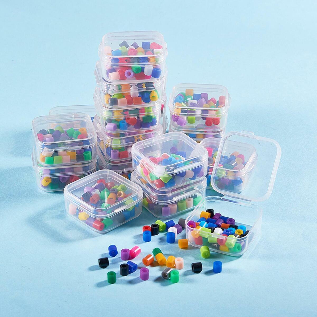 8Pcs Plastic  Mini Boxes Trinket Box for Jewelry Earrings Rings