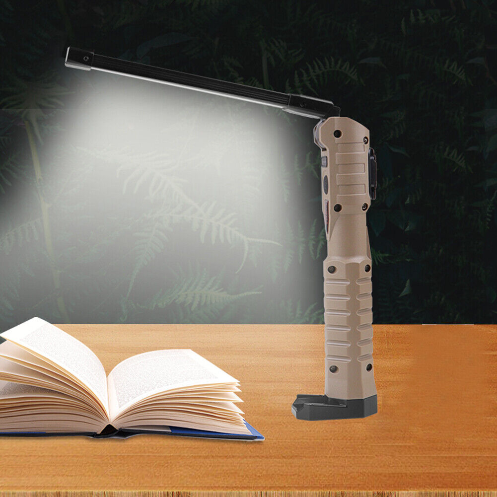 Portable LED Work Light Flashlight USB Magnet Handheld Folding Night Lamp