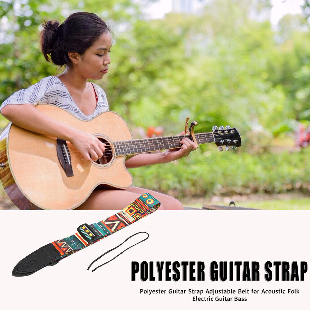 Guitar Strap Adjustable Belt for Acoustic Guitar Instrument Parts (Red)