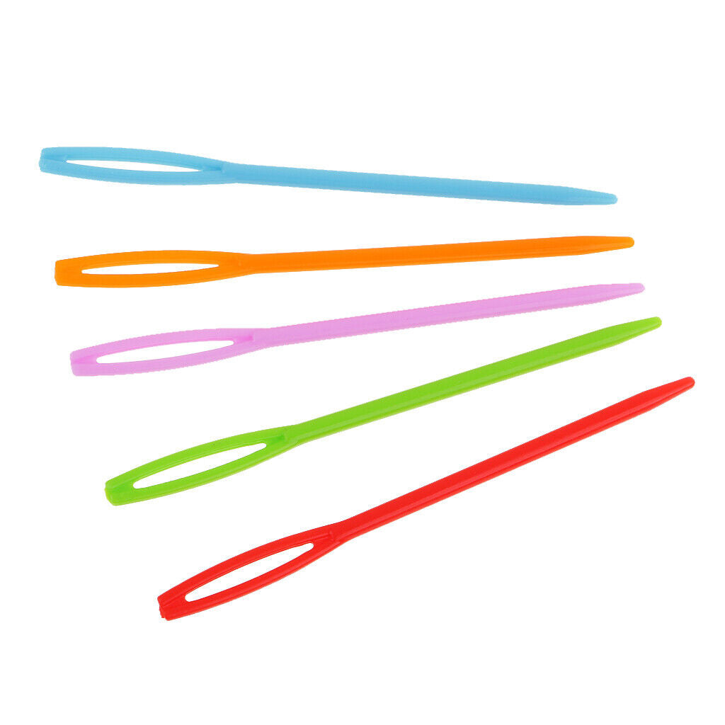 100pcs Plastic Sewing Needles for Kid Wool Cross Stitch Knitting Crochet 7cm