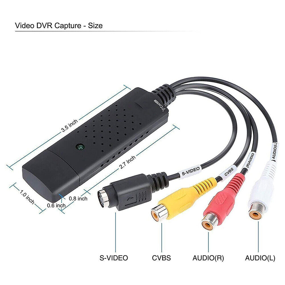 1 Channel USB 2.0 Video Capture Card VCR VHS to DVD DVR Digital Converter