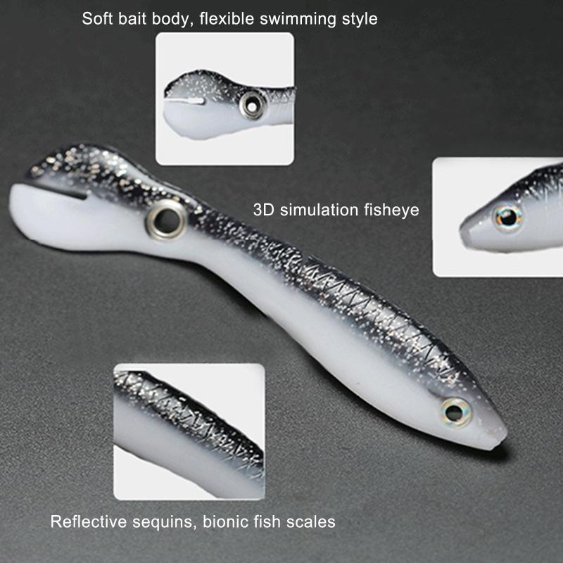 Fishing Lures, Fin Guarded Swimbait, Enticing Soft Plastic Swimbaits Soft Tail