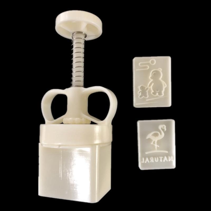 50g 2pcs Cookie Stamps Thickness Adjustable Moon Cake Mold Set Hand Press Cutter
