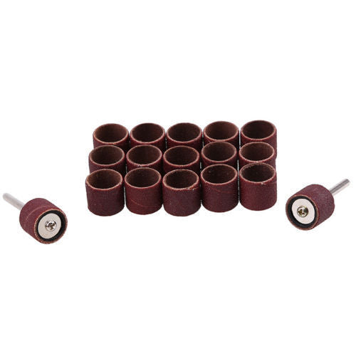 50Pcs 1/2" Sanding Bands Sleeves Drums with 2 Mandrels For Rotary Tool AU