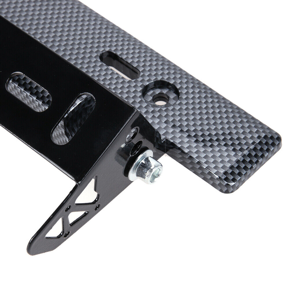 Adjustable Carbon Fiber Number Car Racing License Plate Frame Holder
