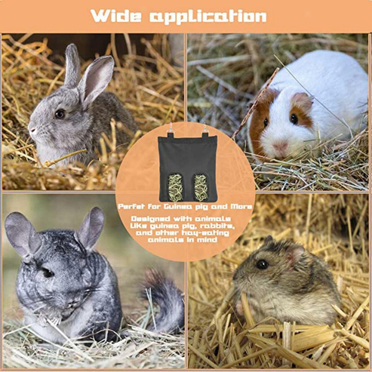 Oxford Cloth Guinea Pig Hay Feeder Bag Feeding Hay Storage for Chinchilla