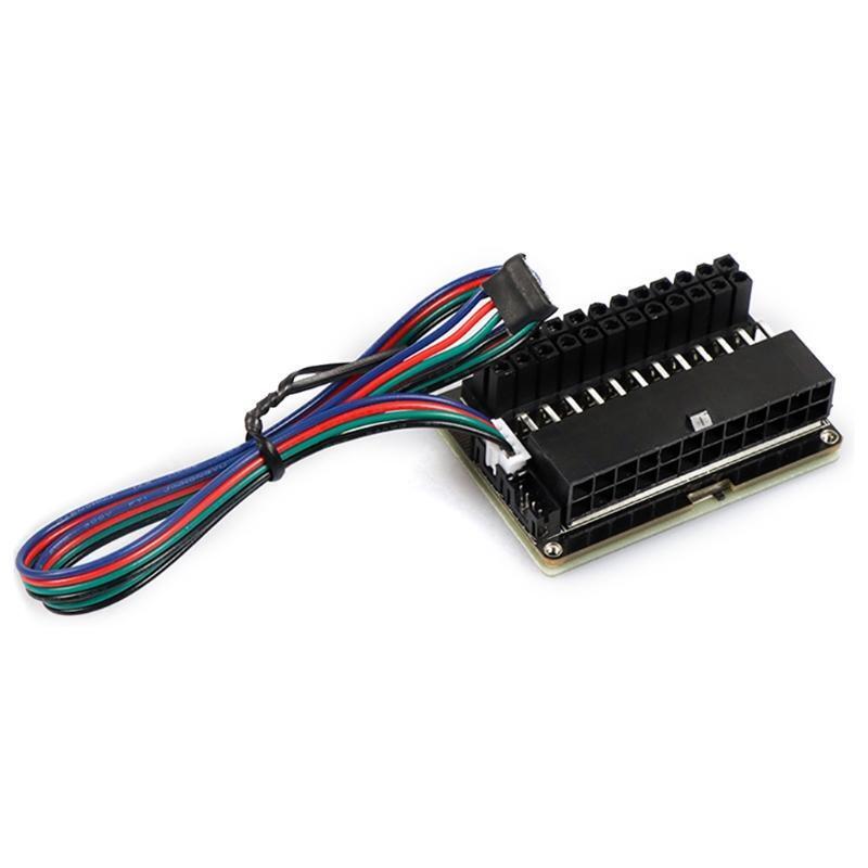 24pin to ATX24Pin 90 Degree Power Adapter for Desktops PC Motherboard RGB LED