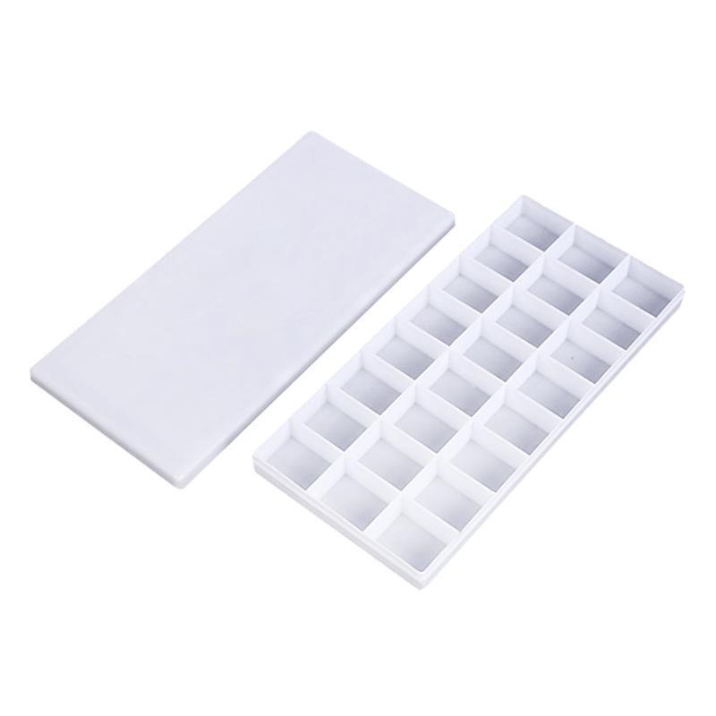 Watercolor Palette Travel Paint Tray with Hard Lid 24 Grid for Children Student
