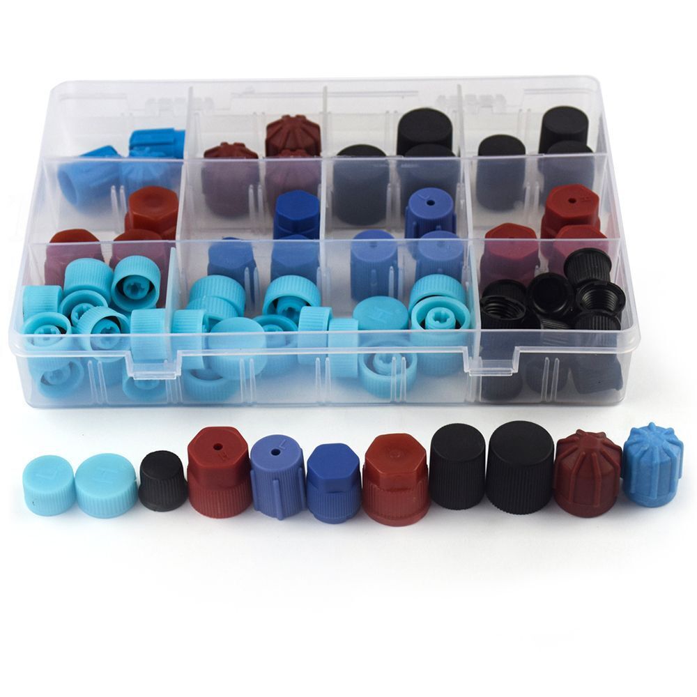 Valve Core Cap Dust Cap for Car Air Conditioning Valve Core Dust Caps Set