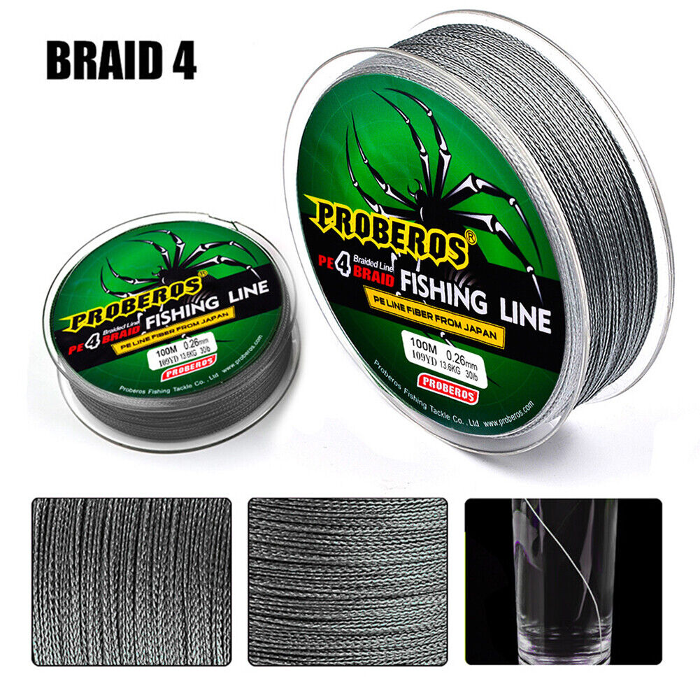 4 Strands PE Braided Line 100m Multifilament Lure Fishing Lines (0.8/10LB)
