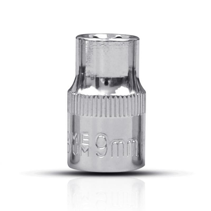 Chromium Finish Made of Metal Easy to Store Drive Standard Impact Socket Set