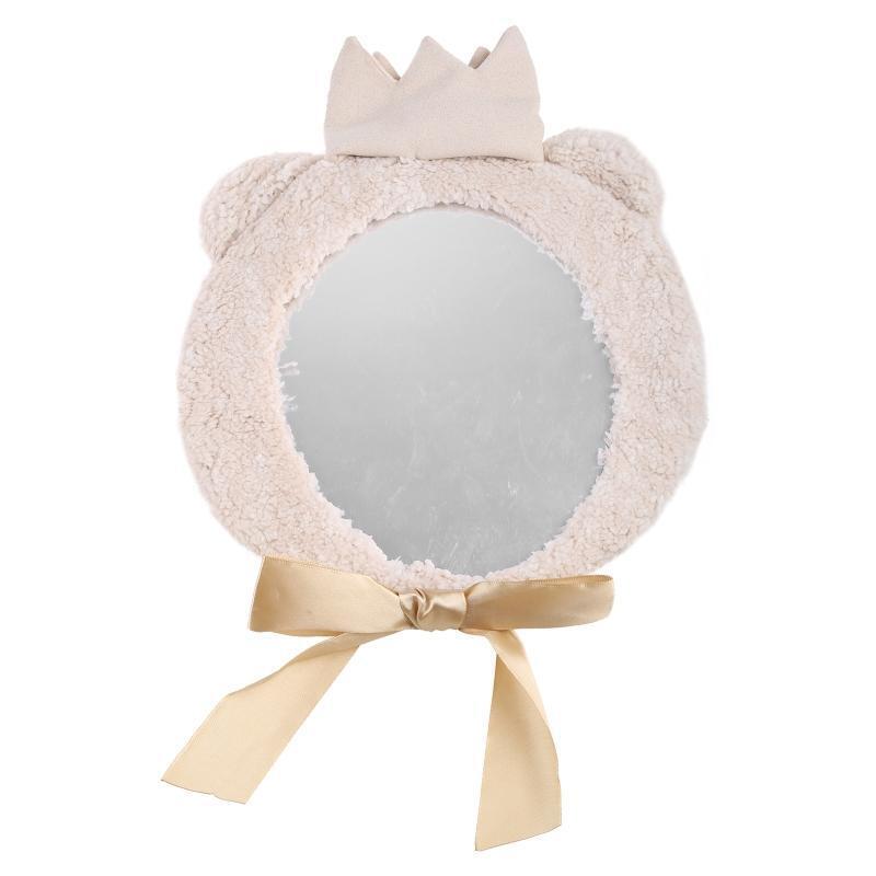 Cartoon Baby Mirror Bear Crown Car Back Seat Mirror Desktop Decor Supplies