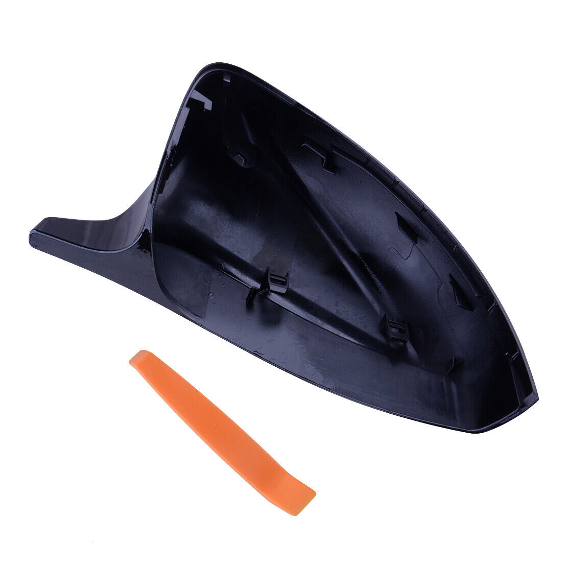 1Pair Glossy Black Side RearView Wing Mirror Covers Fit For Audi A3 S3 2014-2020