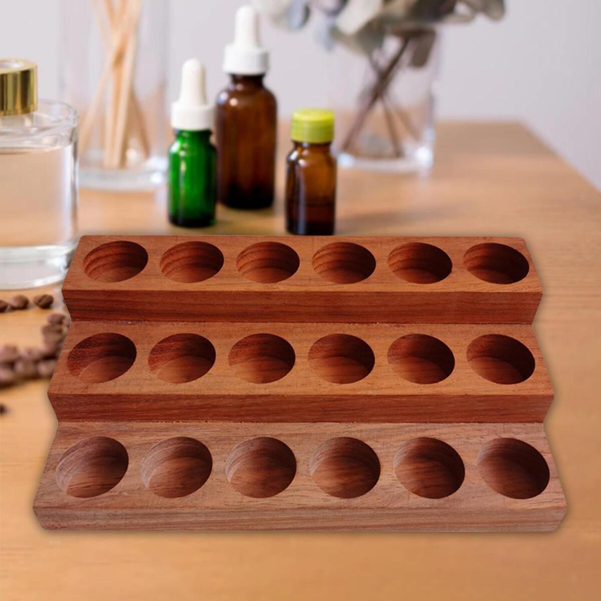 Oils Storage Rack Display Holder 18 Slots Shelf for Presentation