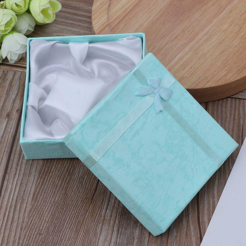 New Square Package Bowknot Jewellery Necklace Bracelet Present Gift Box Case