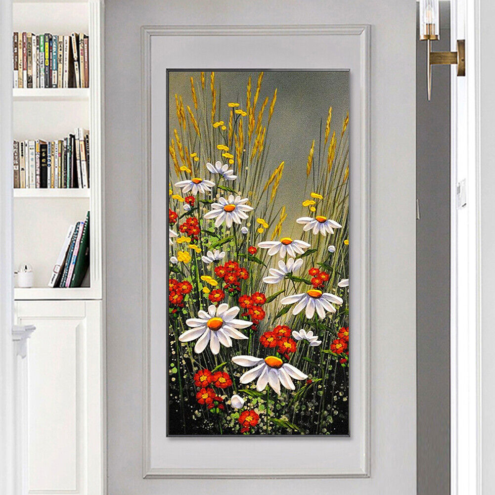 Flowers Grass Full Drill Diamond Painting Mosaic Kit Rhinestone Bead Craft