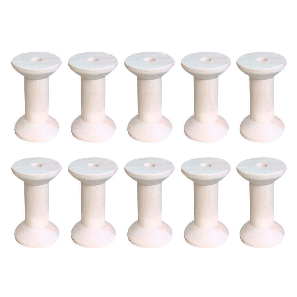 10 Pieces  Empty Thread Spool Reels Bobbins For Sewing Ribbons 47mmx31mm