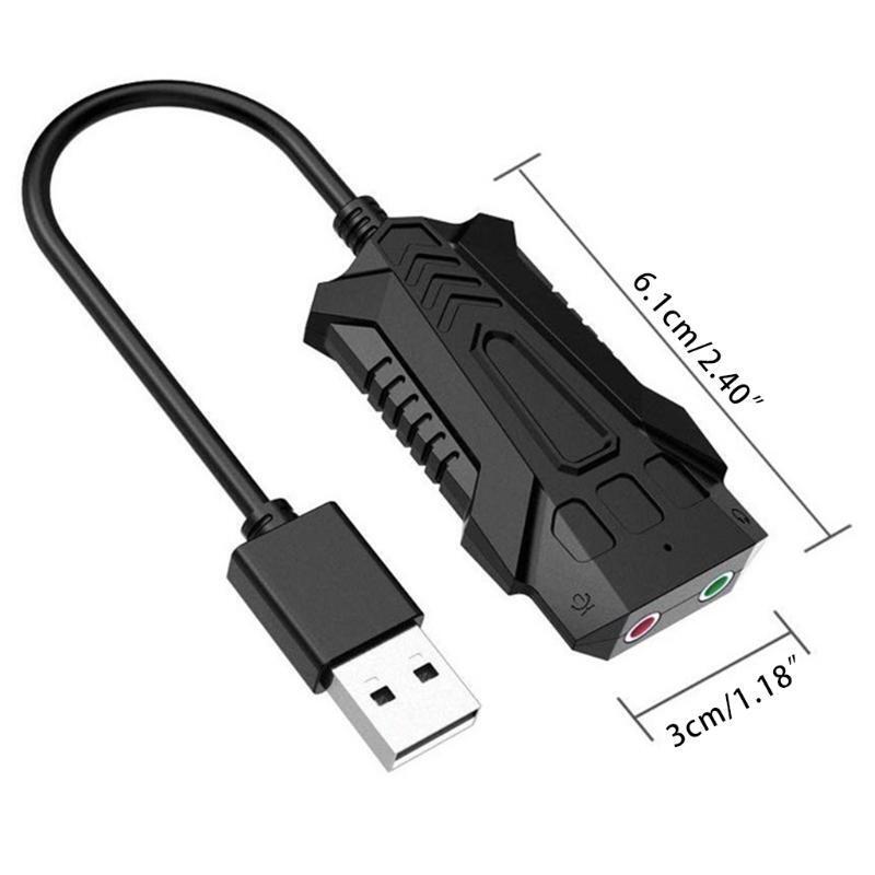 USB Sound Cards External Independent Desktop Computer Notebook PS4 Sound Adapter