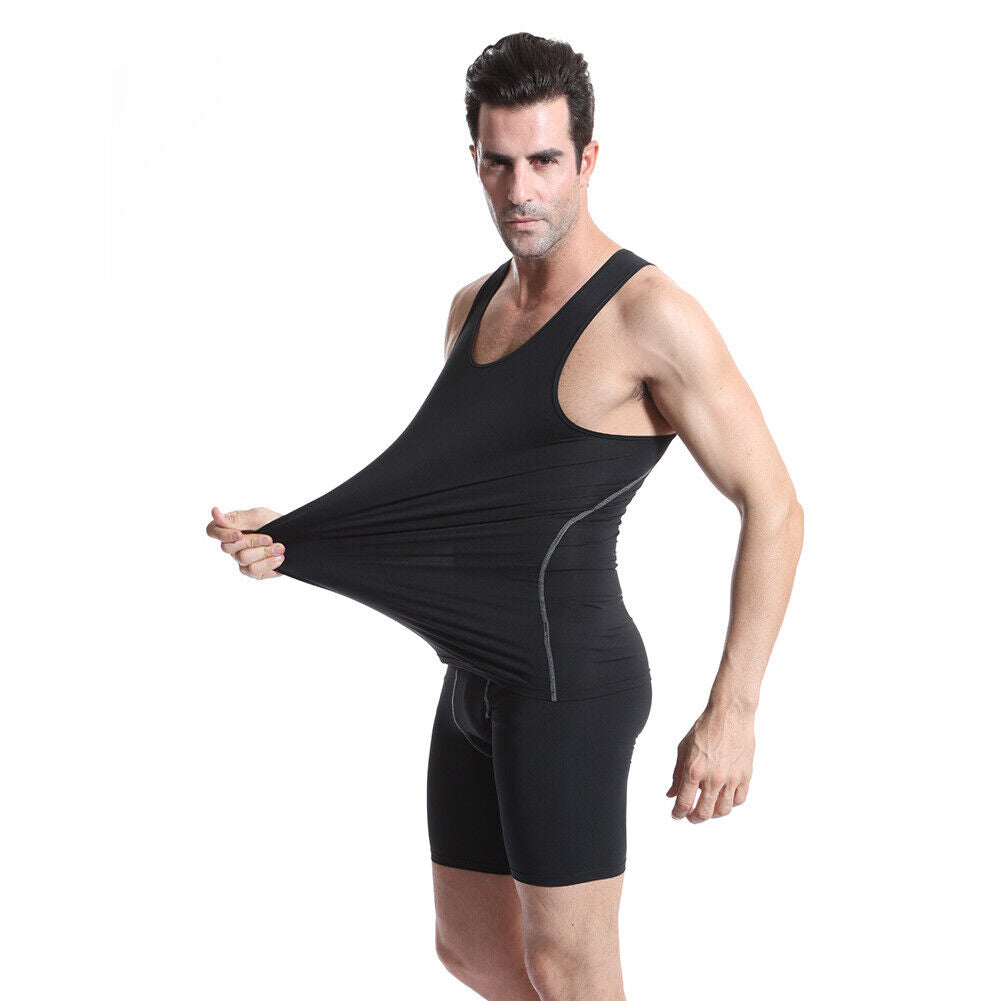 Men's 3 Pack Sports Athletic Compression Under Base Layer Sport Tank Top-13