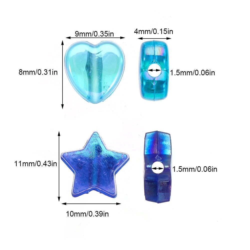 Star Jewelry Making Acrylic Beads Bracelet Accessories Loose Spacer Beads