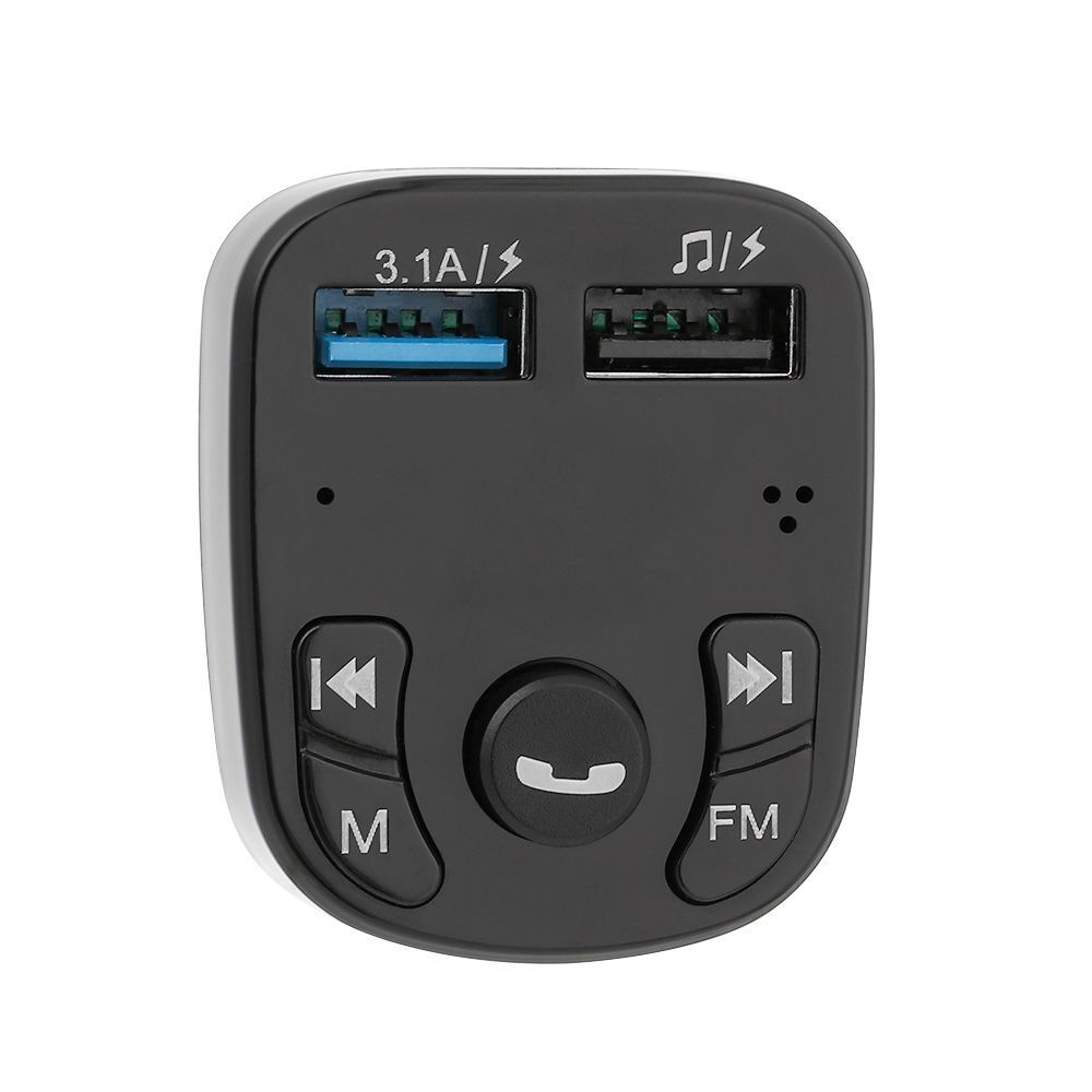 MP3 Player Car FM Transmitter Fast Charger Dual USB Ports Bluetooth Adapter