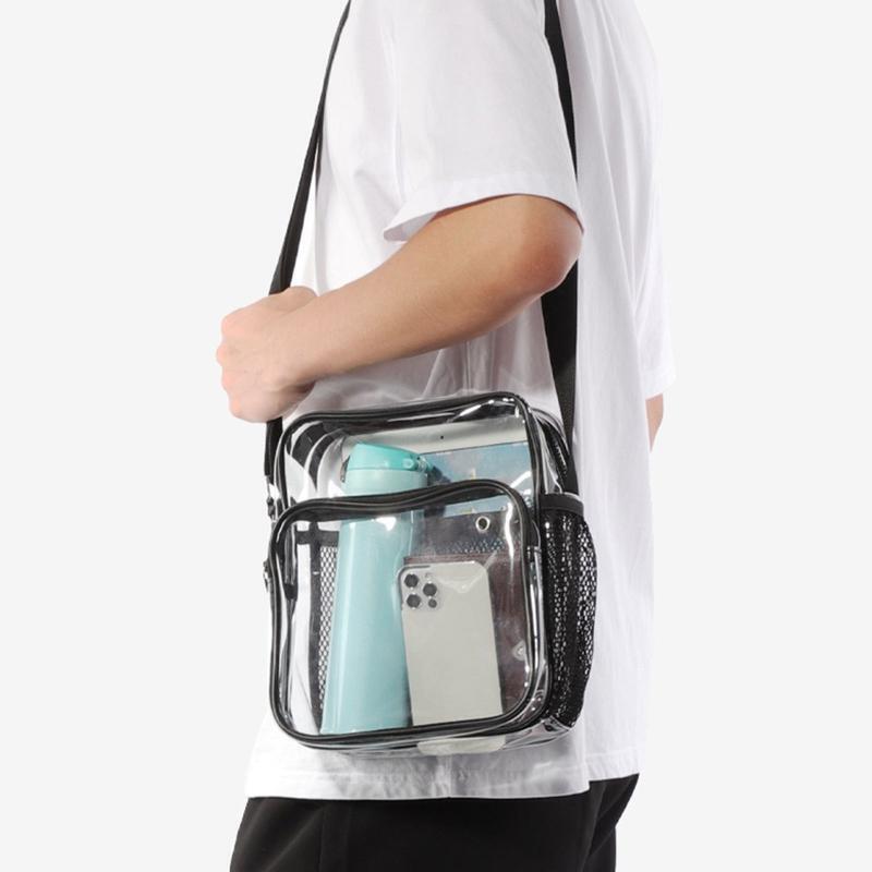 Women Transparent Clear Purse Girls Crossbody Shoulder Bags with Removable Strap