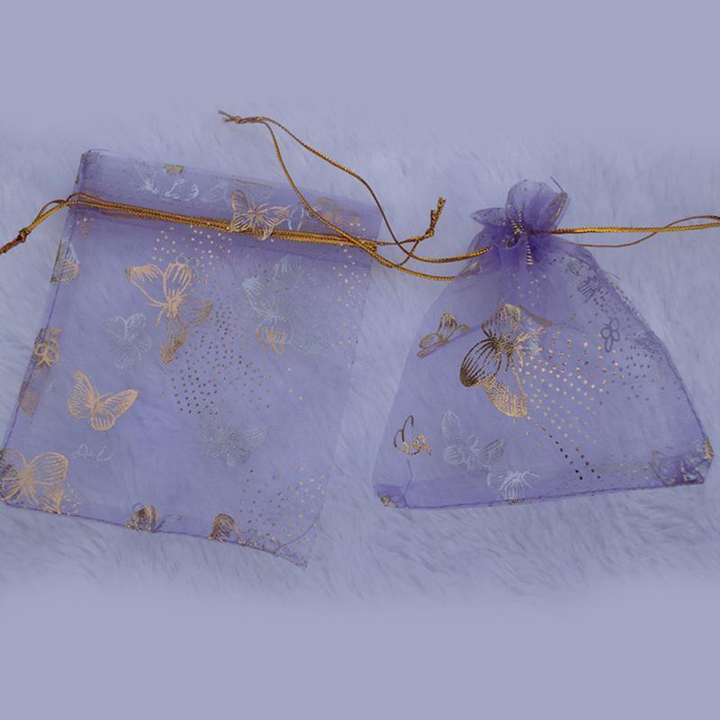 25Pcs Organza Gift Bags Jewellery Drawstring Pouches Wedding Party Candy 10X12cm