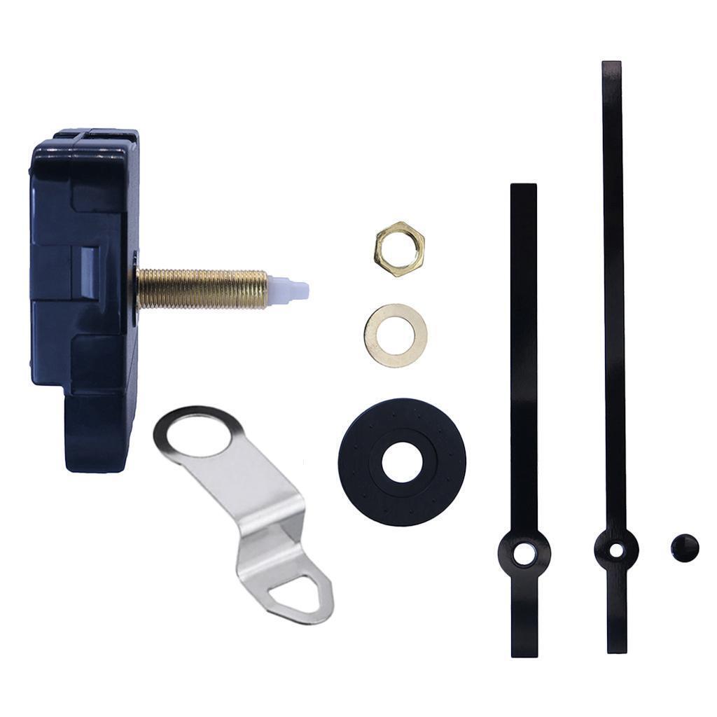 Black Quartz DIY  Clock Movement Mechanism Repair Accessories Kit