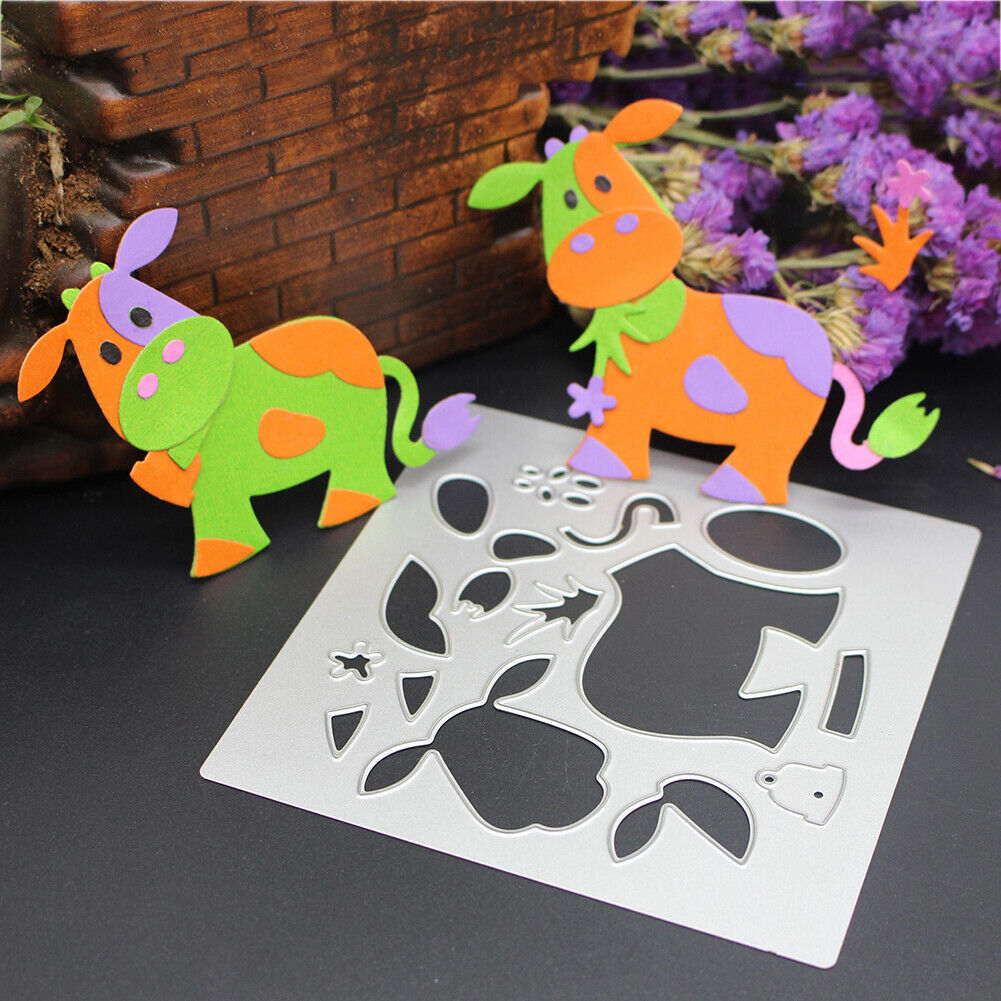Dairy Cattle Cow Craft Puzzle Die Cutting Stencil Scrapbooking DIY Decor