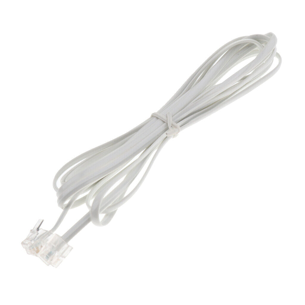 RJ11 2C Modular Telephone Extension Phone Cord   2.4m