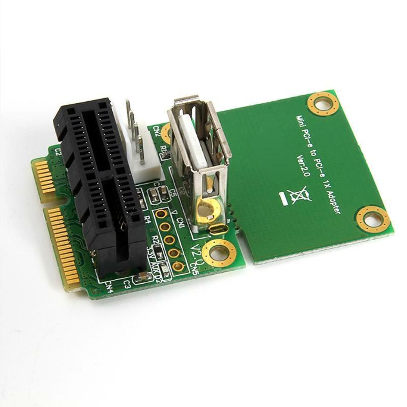 Mini PCI-E to PCI Express Card PCI-E 1X USB 2.0 Half Full Mini PCIE Adapter 4Pin