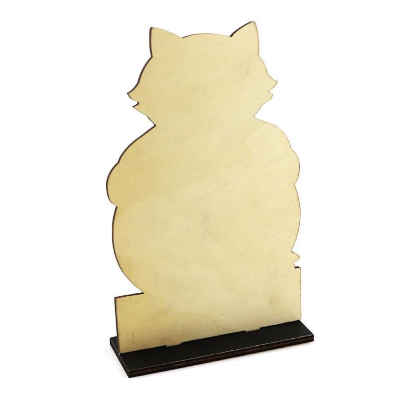 Halloween Wooden Sign Pumpkin Cat Table Topper Decor Centerpiece Party Ornament