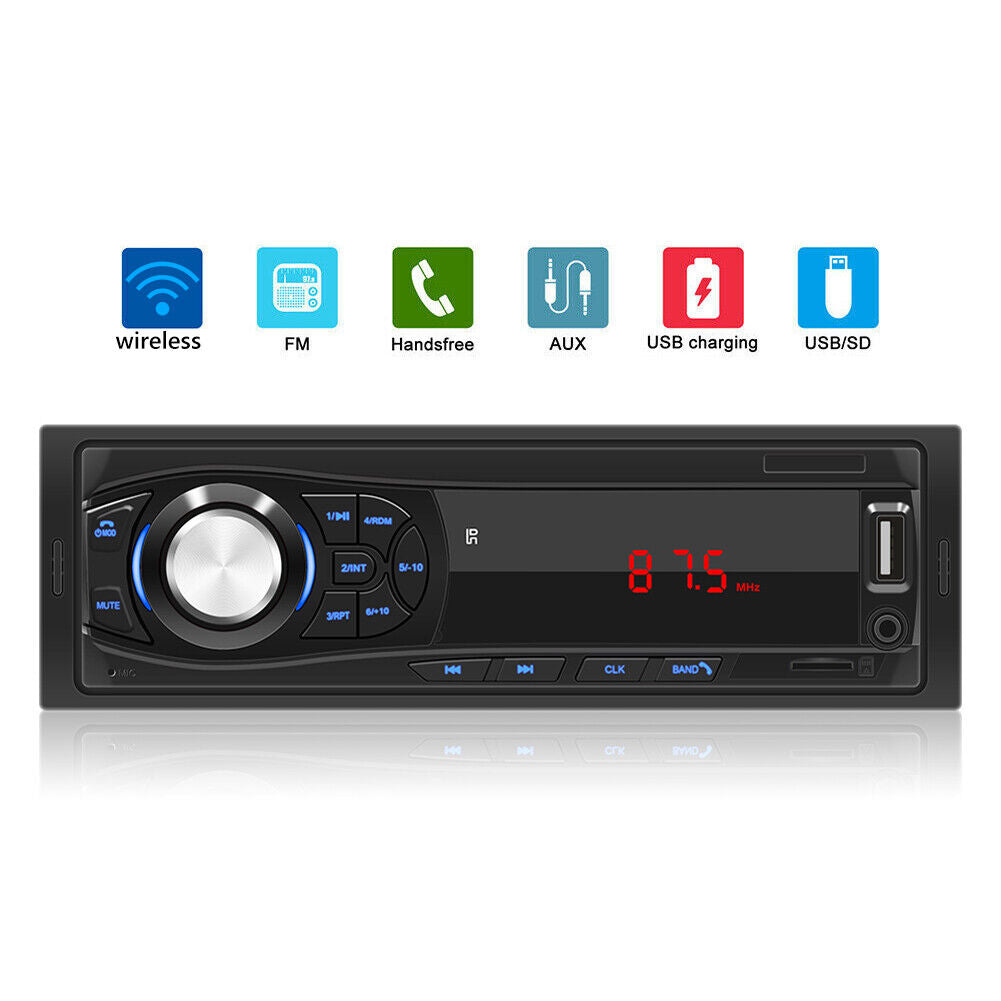 SWM-8014 12V Car FM Radio Bluetooth-compatible Multimedia MP3 Music Player